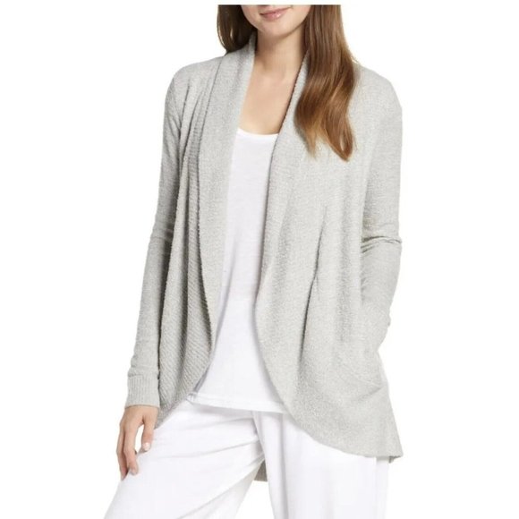 Barefoot Dreams XS/S Bamboo Chic Lite Circle Lounge Cardigan Cream Gray Neutral - Picture 1 of 9
